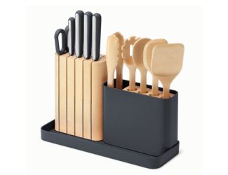 14pc Knife & Utensil Set Charcoal