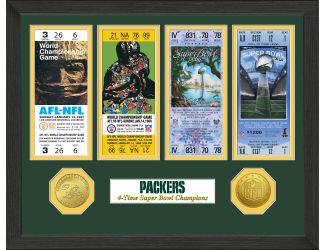 Green Bay Packers Super Bowl Championship Ticket Collection