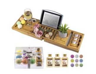 Premium Bamboo Bathtub Tray Size 13 Pieces