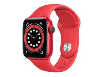 Apple Watch Series 6 GPS, 40mm Red Aluminum Case with Red Sport Band