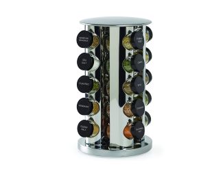 20 Jar Stainless Revolving Countertop Spice Rack