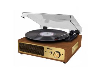 3-Speed Turntable with Stereo Speakers and Dual Bluetooth Transmit/Receive