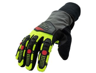 Waterproof Fleece Lined Impact & Cut Resistant Tundra Winter Work Gloves: XL