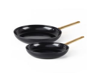 Reserve Ceramic 2pc Fry Pan Set Black