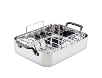 5-Ply Stainless Steel Roasting Pan w/ Rack