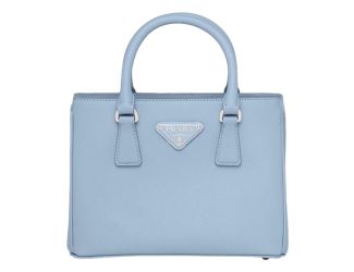 Prada Galleria Mini Saffiano Crossbody Handbag Celeste Blue