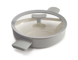 Leo Balance, 10.25" Recycled Alum Ceramic NS 3Qt Cov 2-Handle Saut Pan,  Moonmist