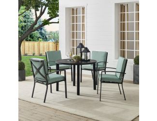 Kaplan 5Pc Outdoor Metal Round Dining Set