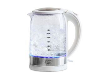 Qwik & EZ Electric Glass Kettle White