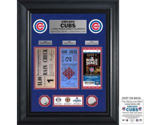 Chicago Cubs World Series Deluxe Silver Coin & Ticket Collection