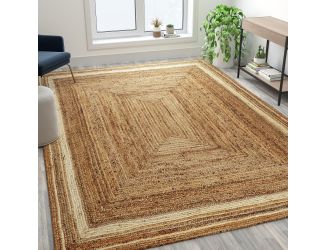 Natural Fiber Jute Area Rug 8' x 10' - Indoor Jute Rug - Natural Area Rugs
