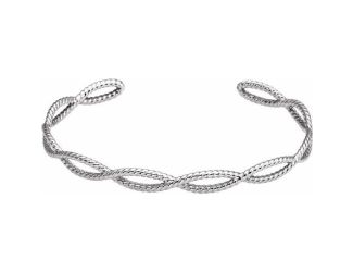 Sterling Silver Rope Cuff Bracelet