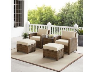 Bradenton 5Pc Wicker Outdoor Chair Set