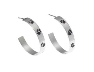 Joyful Sentiments Paw Print Hoop Earrings