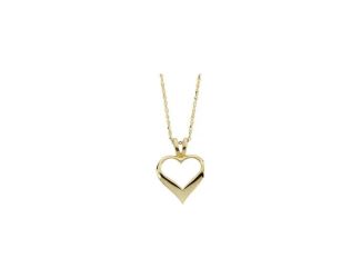 14K Yellow Heart Necklace