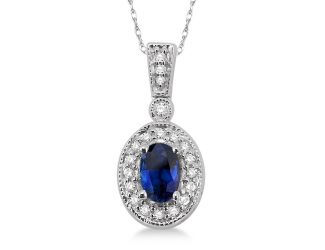 Diamond & Sapphire Necklace