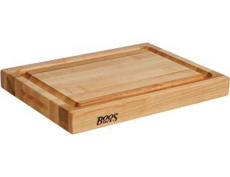 Maple Reversible Cutting Board with Groove, 20'' x 15'' x 2.25''
