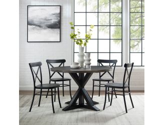 Hayden 5Pc Round Dining Set W/Camille Chairs