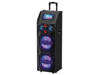 2 x 12" Bluetooth Pro-Speaker Karaoke & Built-in Tablet