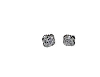 Sterling Silver Petite Rose Shaped Earrings
