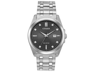 Men's Eco-Drive Corso Watch, Stainless Steel with Gray Dial