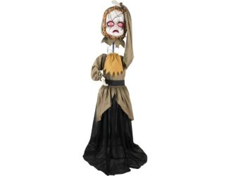 Lifesize Animatronic Demon Girl with Lights and Sound, Indoor/Covered Outdoor Halloween Decoration
