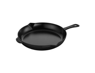 12" Cast Iron Fry Pan Black Matte