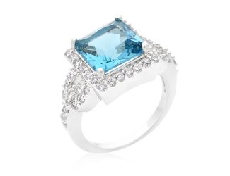 Aqua Blue Cocktail Ring