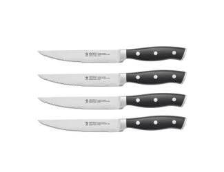 Forged Accent 4pc Steak Knife Set Black