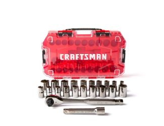 22pc Gunmetal Chrome 1/2" Drive Mechanics Tool Set