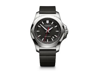 I.N.O.X., 43, black dial, black rubber strap