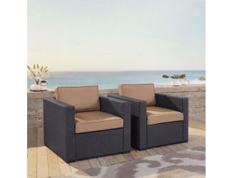 Biscayne 2Pc Wicker Outdoor Chair Set