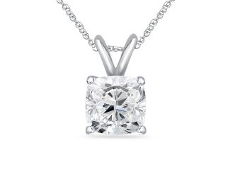 Cushion shaped Pendant w/Chain Size 0.50ct