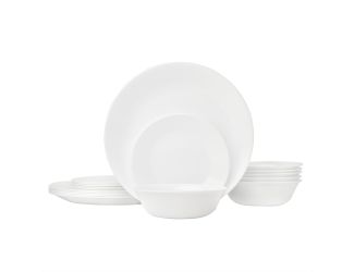 Livingware White Frost 18pc Round Dinnerware Set