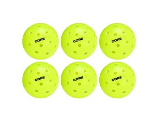 Outdoor Pickleballs - 6 Pack - Neon Green