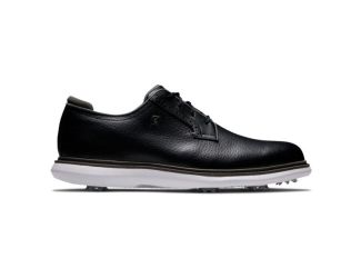 FootJoy Traditions Blucher Men's Spiked Golf Shoes - Black/White/Grey/11 Medium