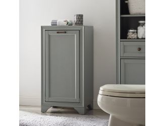 Tara Linen Hamper In Vintage Grey