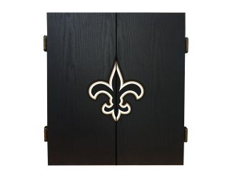 New Orleans Saints Fan's Choice Dartboard Cabinet Set