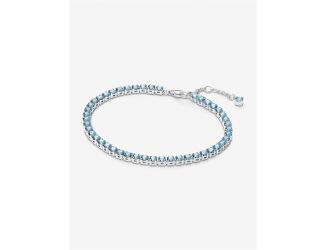 Sparkling Light Blue Tennis Bracelet Size 7.9"