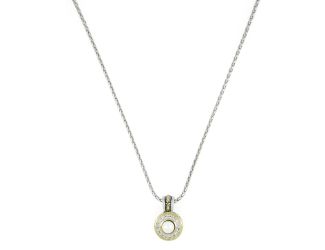 Perola Pave CZ & White Seashell Pearl Pendant 6mm. Length: 16" - 18" adjustable 1"L x 5/8"W