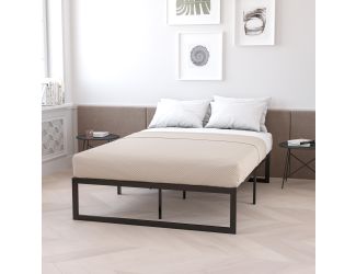 14" Twin Platform Bed Frame & 12" Mattress in a Box - No Box Spring Required
