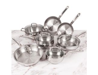 Belly Shape 12pc 18/10 SS Cookware Set,