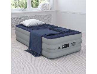 18" Twin Air Mattress - ETL Certified Internal Electric Pump and Carrying Case