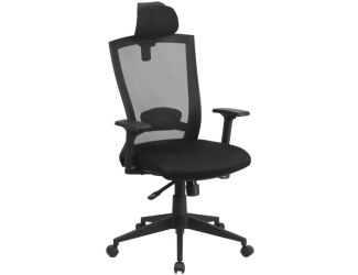 High Back Black Mesh Swivel Ergonomic Office Chair with Back Angle Adjustment