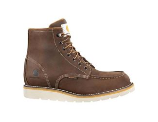 Mens 6" Waterproof Moc Steel Toe Wedge Work Boot-Dark Brown-13