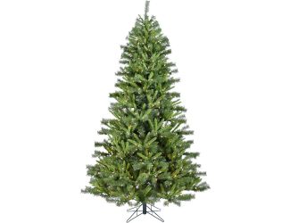 7.5-Ft. Norway Pine Artificial Christmas Tree with Multi-Color LED String Lighting and Holiday Sound