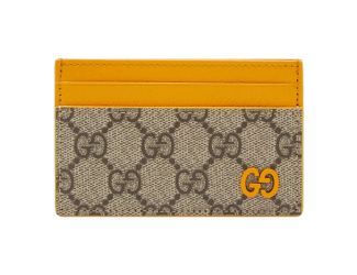 Gucci GG Supreme Card Holder Beige and Yellow
