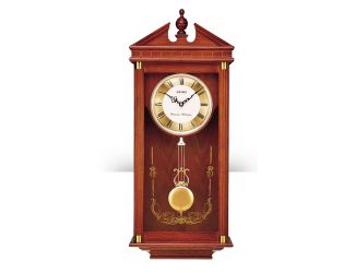 Regal Oak Wall Clock with Pendulum