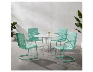 Azalea 5-Piece Round Retro Outdoor Dining Set