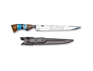 Treasure Luxor Polished 10-inch Stainless Steel Knife in Blue